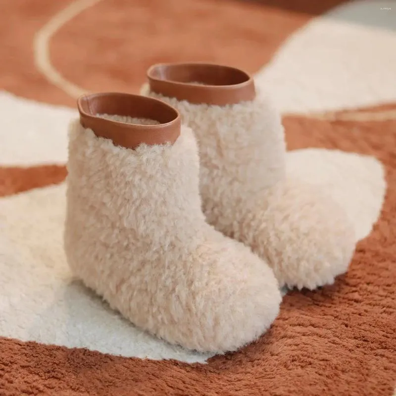 Сапоги CUZULLAA, детские осенне-зимние плюшевые хлопковые туфли до щиколотки для девочек, модная детская обувь на плоской подошве, размер 22-32
