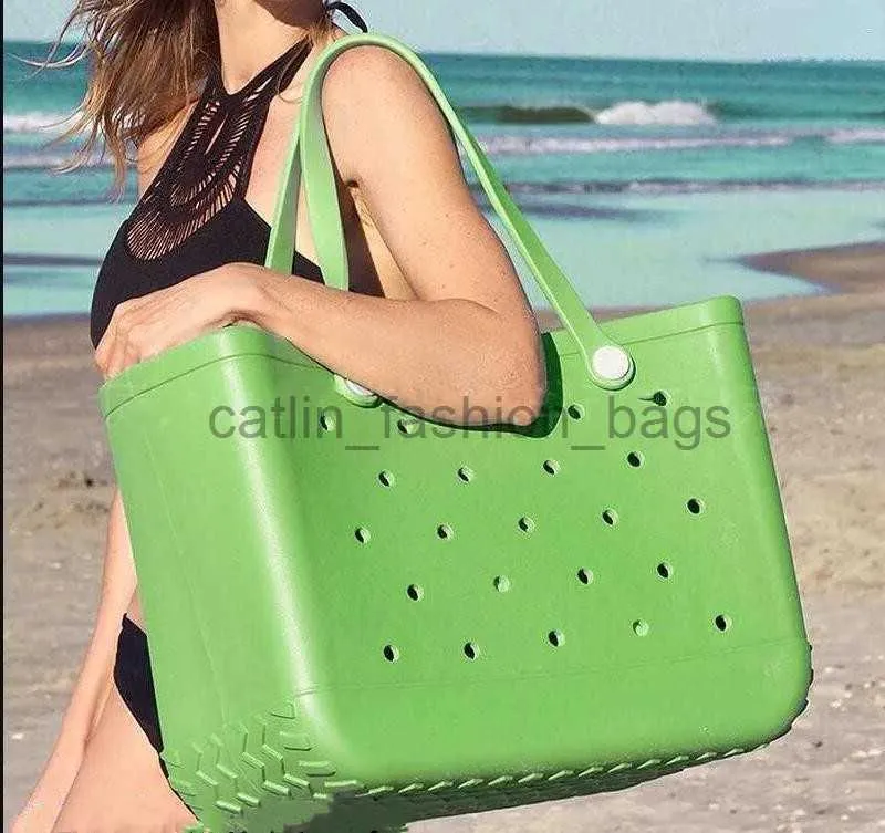 Sacs à bandouliers Fashion Bogg Sac Grand Organisateur Soft Eva Punché Summer Water Park Sea Tote Handbags Beach Luxury Designer PurseScatlin_Fashion_Bags