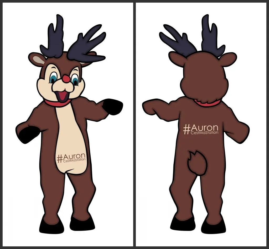 Costumes Costume de mascotte de cerf brun personnalisé, bateau gratuit, ajouter un logo