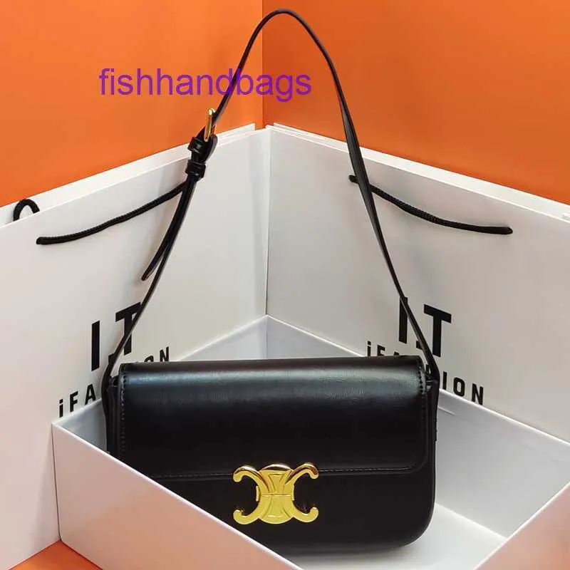 Wholesale Top Original Celinss tote bags online shop Arc de Underarm Bag Womens Law Stick 2024 New High end and Unique Genuine Leather Tofu Single Shoulder With Real