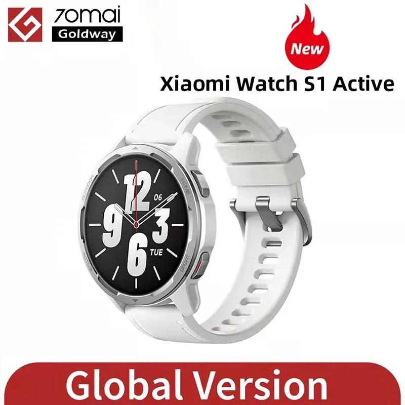 Relógios Xiaomi Watch S1 Versão Global Ativa Mi Smart Watch GPS 1.43 Tela AMOLED Oxigênio no Sangue 470mAh Bluetooth Chamada Telefônica Smartwatch