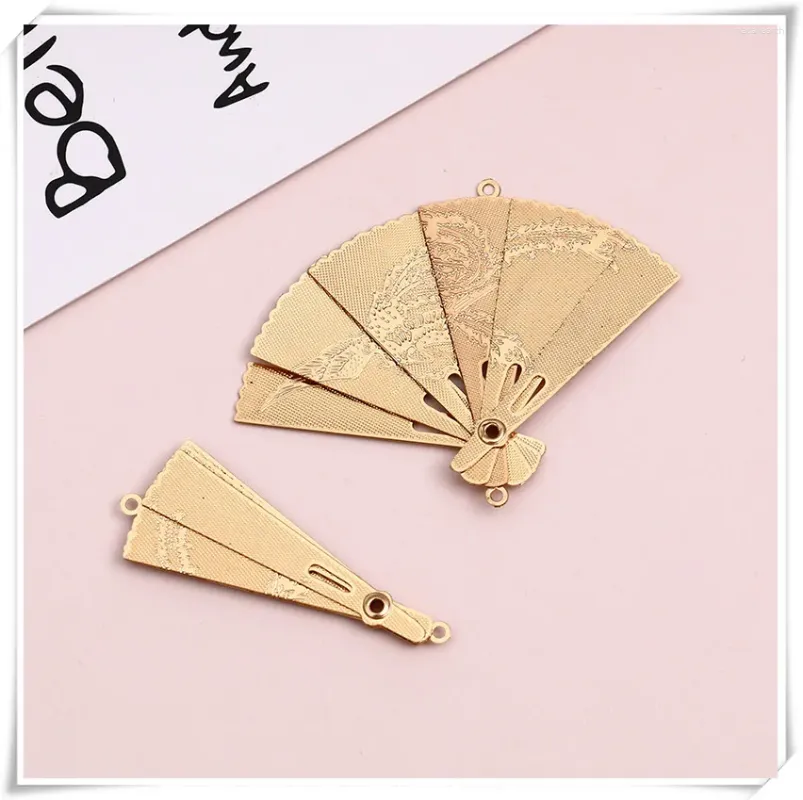 Charms 4PCS 50 35 mm klasyczny otworzony fan Phoenax do DIY Kolczyki Wisiorka Making Akcesoria