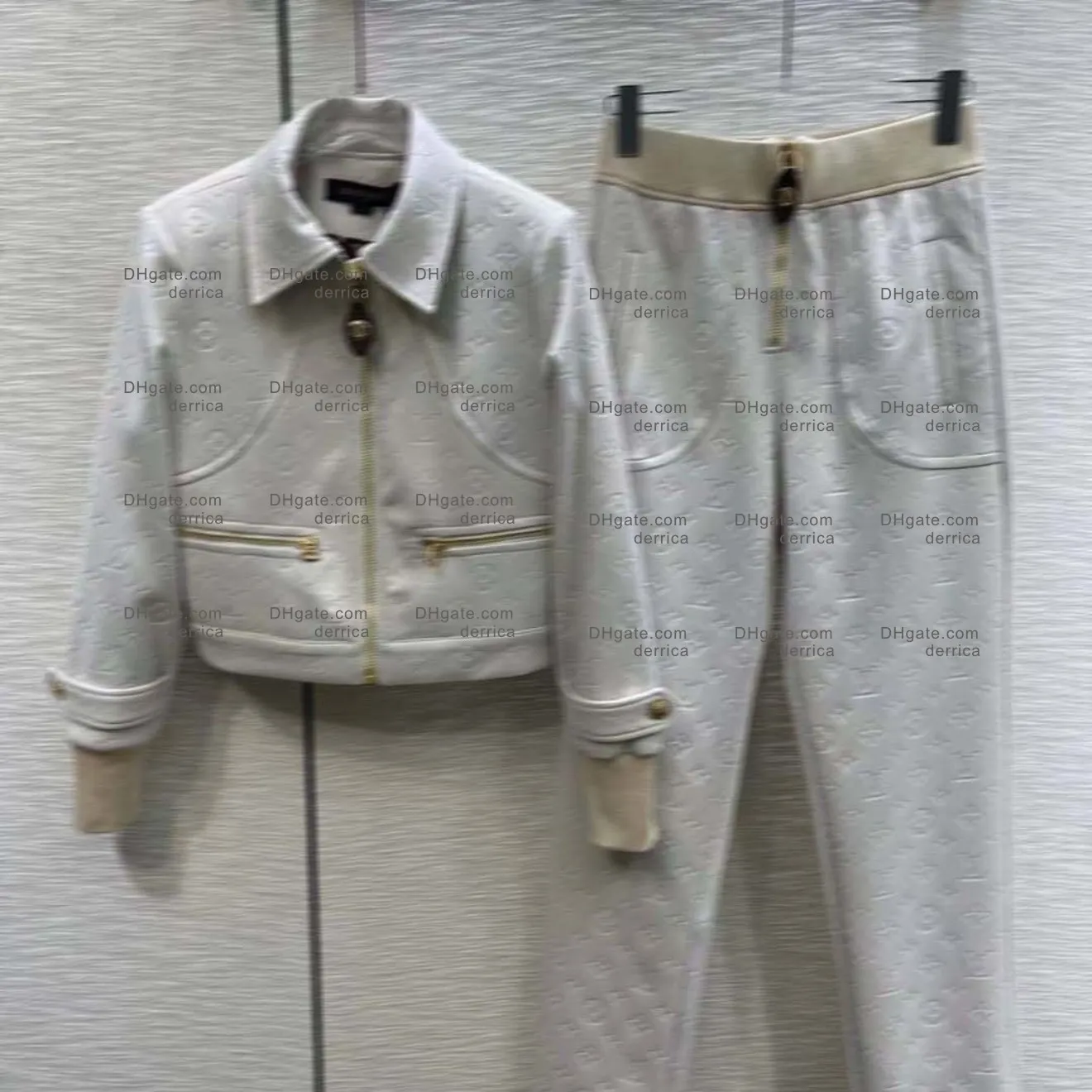 Designer Two Piece Sets Jacket Woman Pants Clothing Outerwears Lapel Neck Luxury Märke ärmar Leisure Style Sportwear
