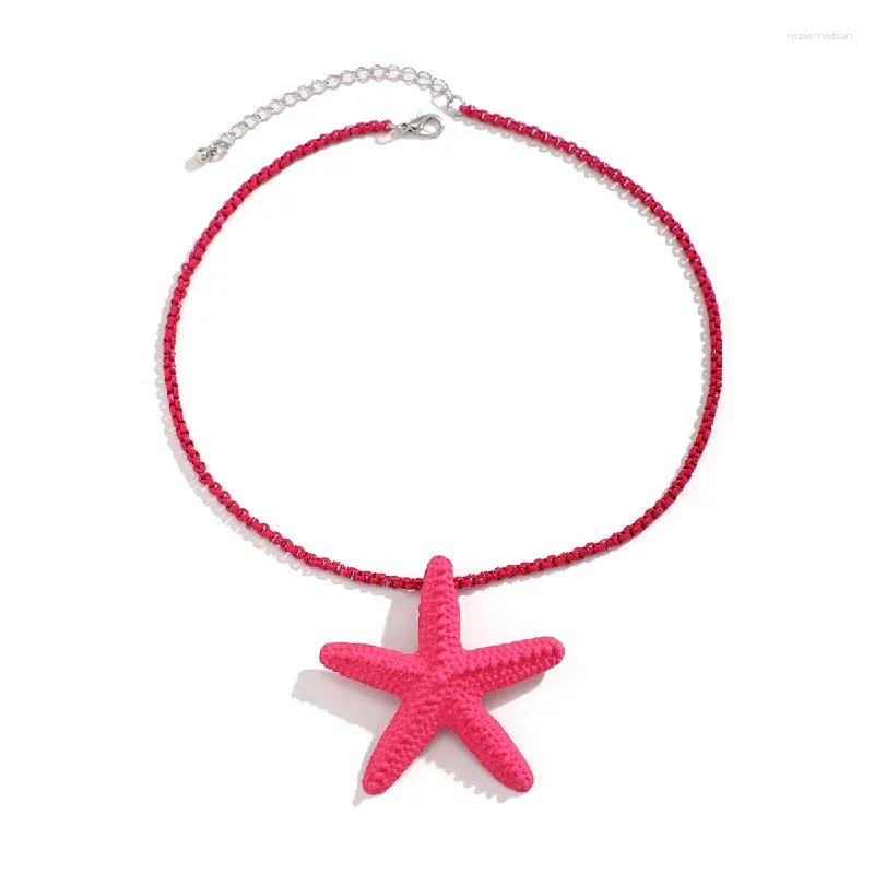 Ожерелья с подвесками, цвет морского ветра, морская звезда, ключица, колье, дофамин, индивидуальное ожерелье со звездой
