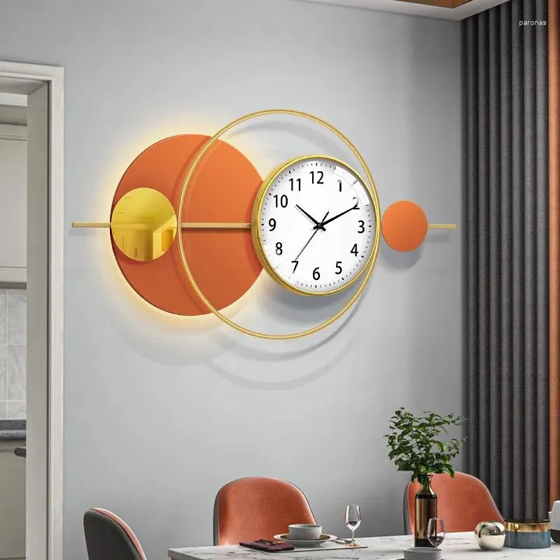 Wall Clocks Restaurant High-End Clock Living Room Atmosphere Home Fashion Clock.