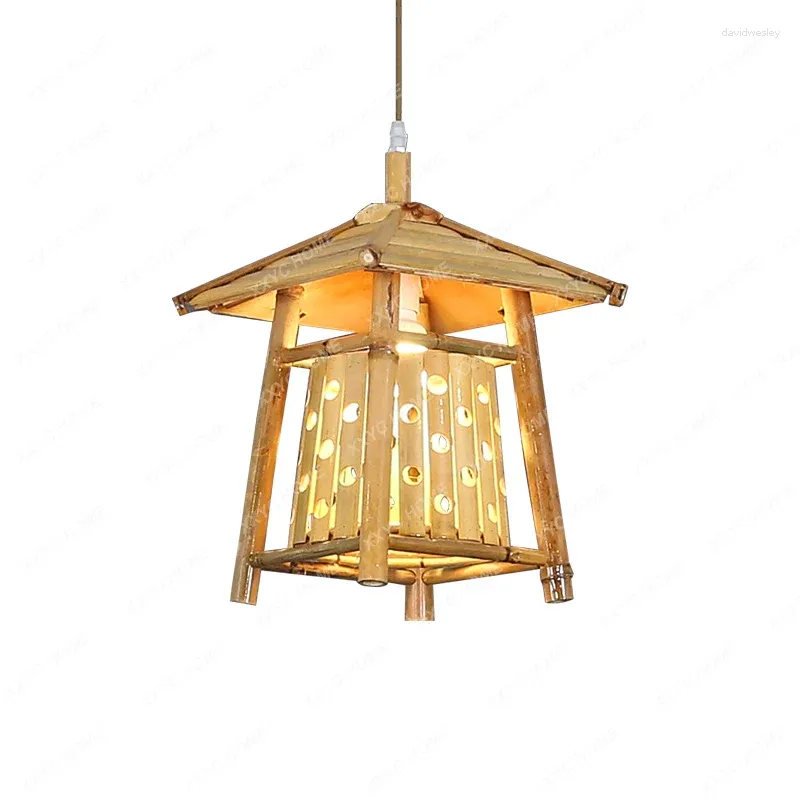 Pendant Lamps Bamboo Artwork Chandelier Chinese Retro Tea Room Restaurant Ideas B & Handmade House Lighting