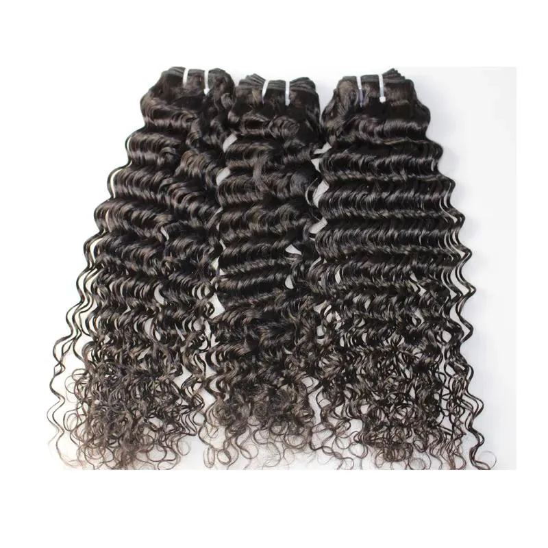 Wefts Deep wave Weaves 8A Top Quality Human Hair Extensions Peruvian Malaysian Indian Cambodian Brazilian Hair Fastest Delivery Shedding