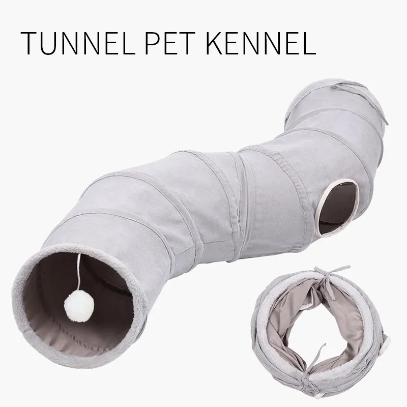 Collapsible Cat Tunnel Cat-house For All Seasons Funny Cat Passage Tent Toys For Small Cat Playing Pet Accessories 240103