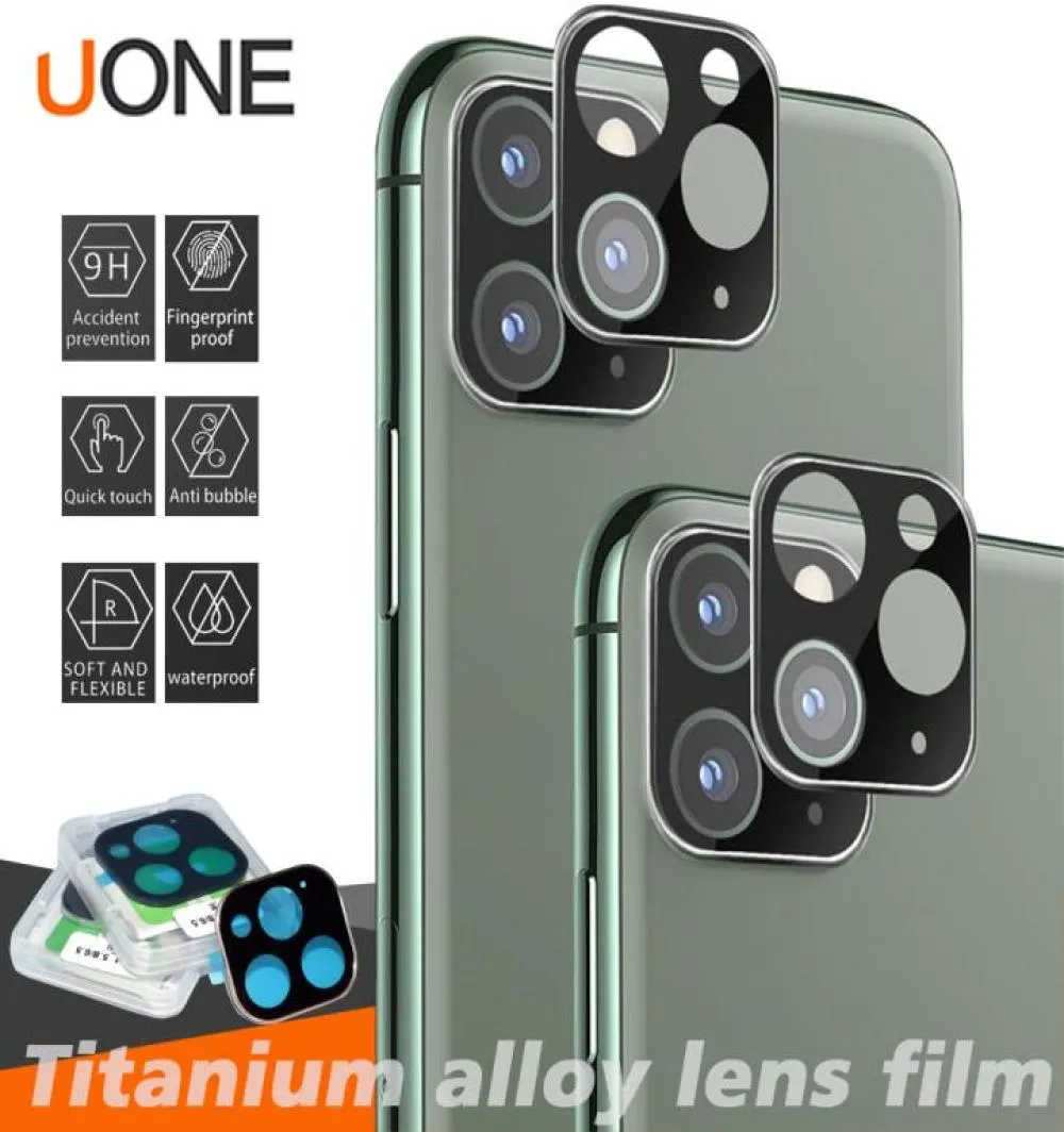 Kamera lens ekran koruyucusu için iPhone 12 Pro Max 11 Kamera Film Temsilli Cam Titanyum Alaşım Lens Ultra İnce Tam Arka Sert CAM5781630