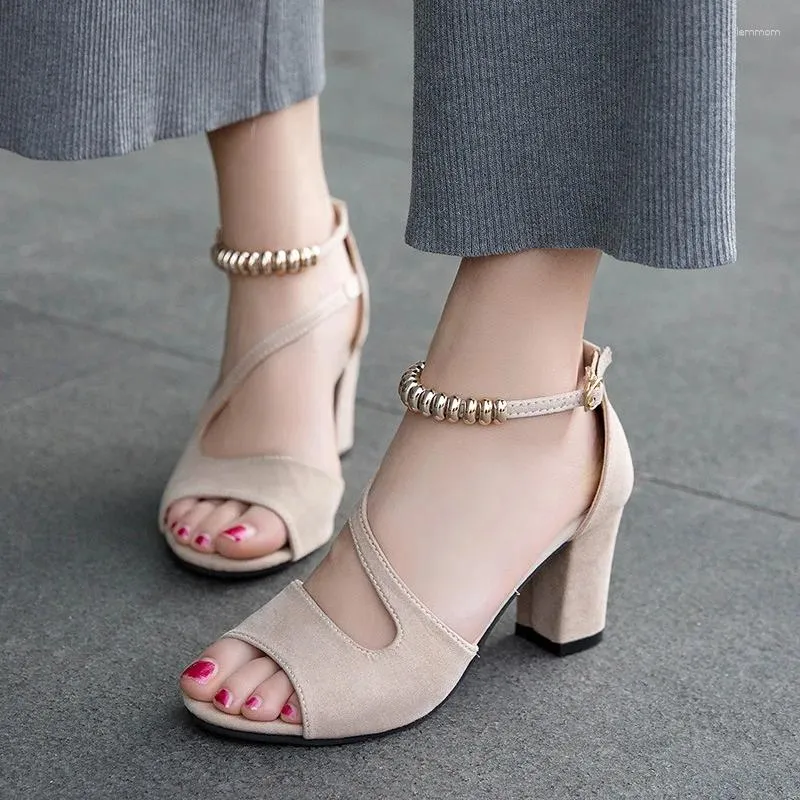 Sandali Scarpe da donna Sandalias Mujer Gladiatore Piattaforma Donna Bocca di pesce Tacchi alti Décolleté femminili Beige Nero Bianco Rosa