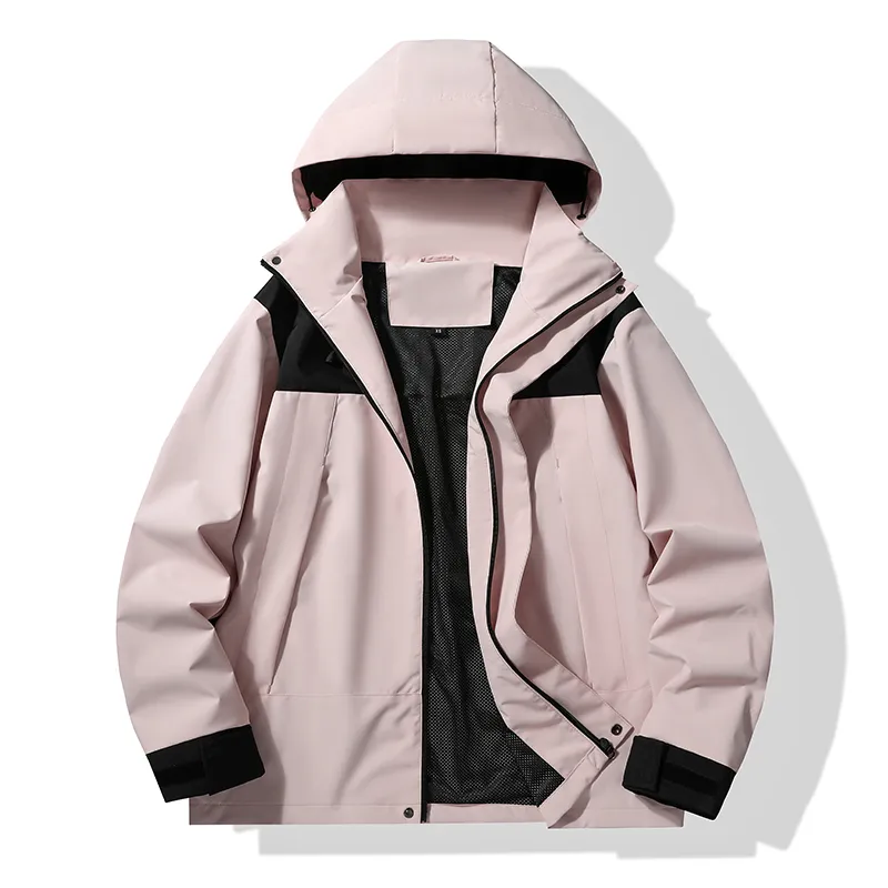 Frauen Punch Jacke Damen Mode Warm Mantel Windjacke Langarm Outdoor Brief Große Wasserdichte Jacke Hoodie