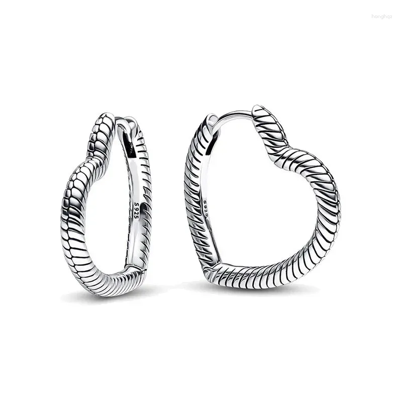 Orecchini A Cerchio Cuore Tricolore In Argento 925 – Regalo Perfetto Per Lei
