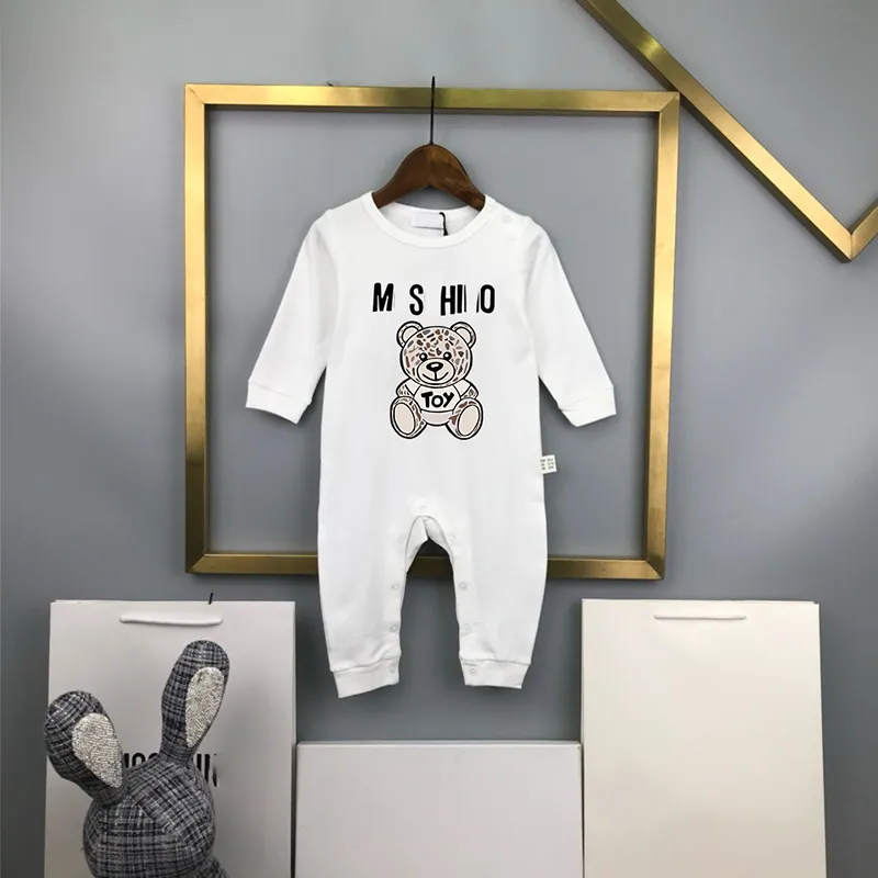 Baby Rompers Designer Nowonarodzone Jumpsuits Dziewczyna bawełna romper ubrania niemowlę kombinezon luksusowe ubrania Dzieci Onesies Bodysuit Outfits Cyd24010302-6