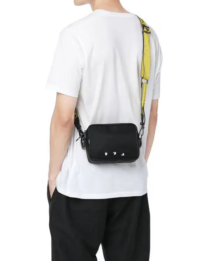 321123 nouveau sac de taille design off sac de téléphone portable extérieur sacs de poitrine poches en cuir de vachette en toile les plus hautes qualités sac à main blanc sac à dos de sport