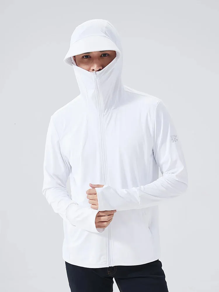 Estate UPF 50 Protezione solare UV Cappotti per la pelle Uomo Abbigliamento sportivo ultraleggero Capispalla con cappuccio Giacca a vento Giacche casual 240103