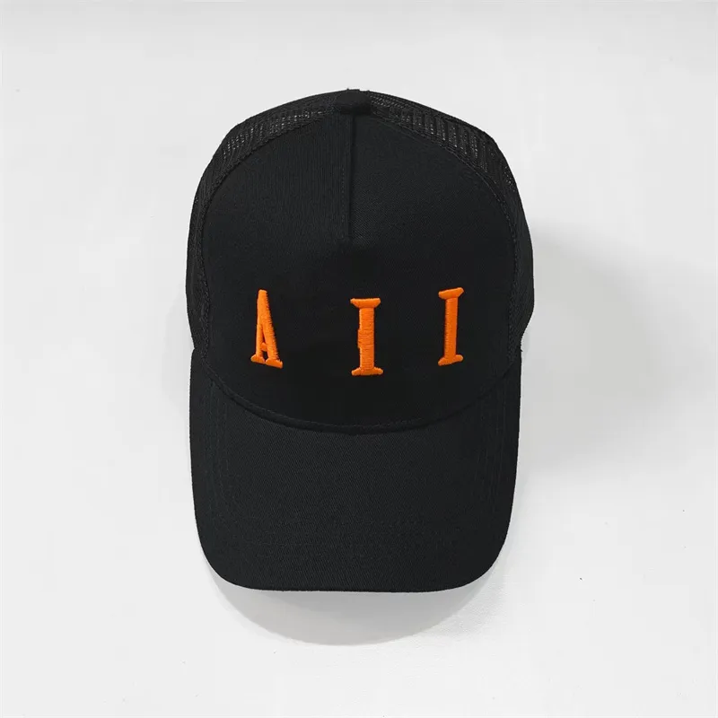 2024 Design Embroidered Letter Style Baseball Hat Outdoor Sports Mesh Breathable Hat Beach Travel Leisure Truck Driver Hat Personality111H11