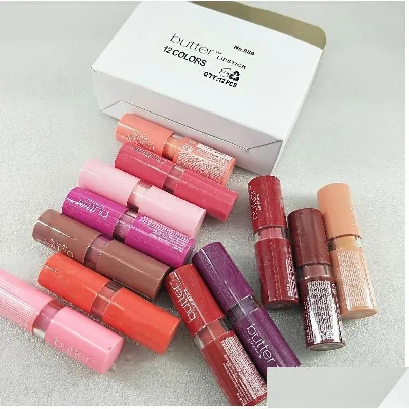 Gloss Lip Gloss Matte Lipstick 24 Hours Long Lasting Sticks Branded 12 Colors Makeup Pucker Up For The Holiday Cream Drop Delivery Healt