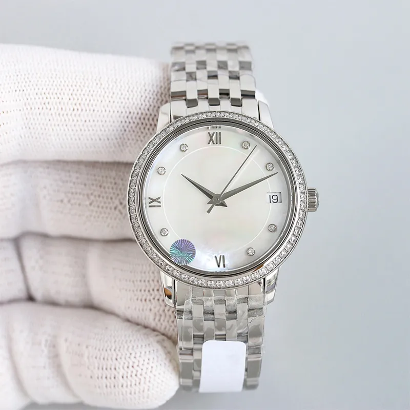 Uhr Damenuhr, automatisches mechanisches Uhrwerk, Saphiruhr, 33 mm Edelstahlarmband, wasserdicht, Designer-Chronographen-Armbanduhr in mehreren Farben