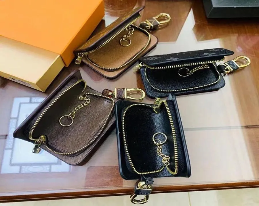 Fashion Key Buckle Bag Car Designer Keychain Handmade Leather Luxury Keychains Man Woman Purse Wallet Bags Pendant Coins Accessori2768752