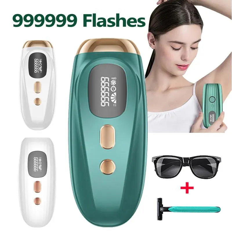 Depilador IPL Depilação 999999Flashes Depilador a laser Permanente Indolor Dispositivo automático de remoção de pelos portátil Poepilator de corpo inteiro 2205