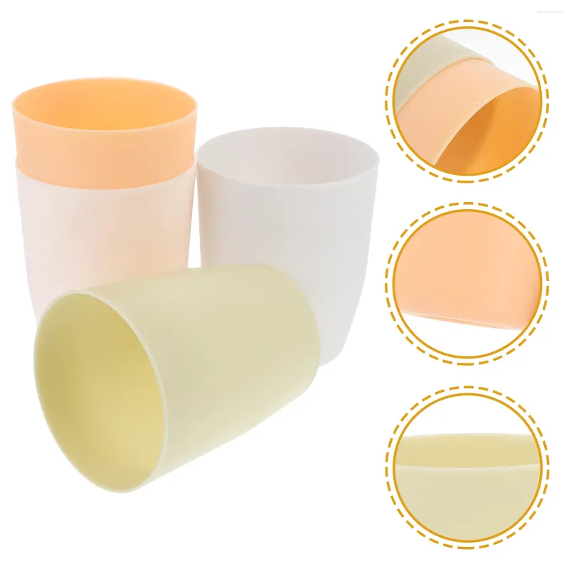 Tumblers 4 Pcs Korean Version Reusable Water Cup Student Glasses Pp Toothbrush Holders For Bathroom