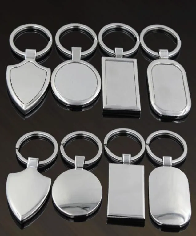 Metal Blank Keychain Creative Car Keychains Personlig rostfritt stål Key Ring Business Reklam för marknadsföring2141348
