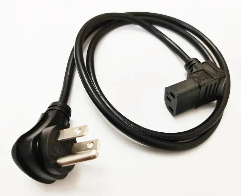 Adapter US AC Power Cord, USA Flat NEMA 515p till IEC320 C13 Up Angled Adapter Cord för LCD LED Wall Mount TV/1PCS