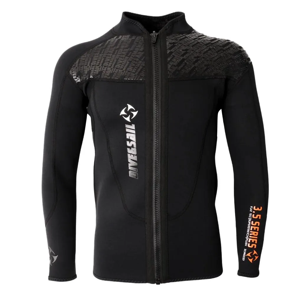 Jackets Adult's 3mm Wetsuit Jacket Long Sleeve Neoprene Surfing Swimming Top Rash Guard for Men Various Sizes