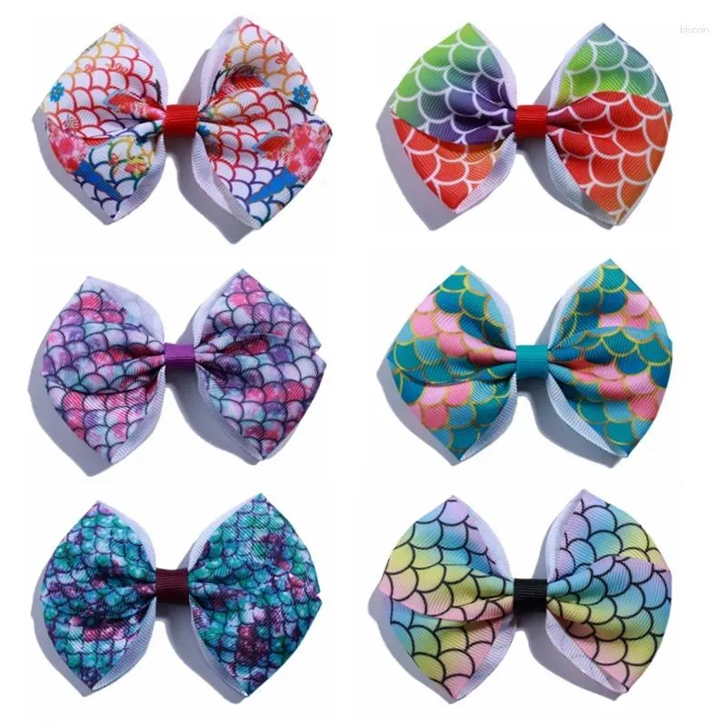 Hair Accessories 200PCS 9CM 3.5" Grosgrain Ribbon Solid Bow Knot Girl Bowknot Clip Boutique Head Wear You Pick Color