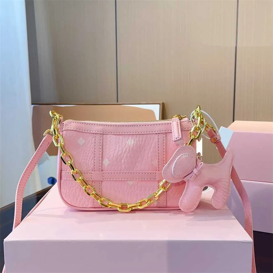 Trendige rosa Damen-Luxustasche, Umhängetasche, Umhängetasche, Kette, Designer-Tasche, Luxushandtaschen, Damenmode, klassische Geldbörsen