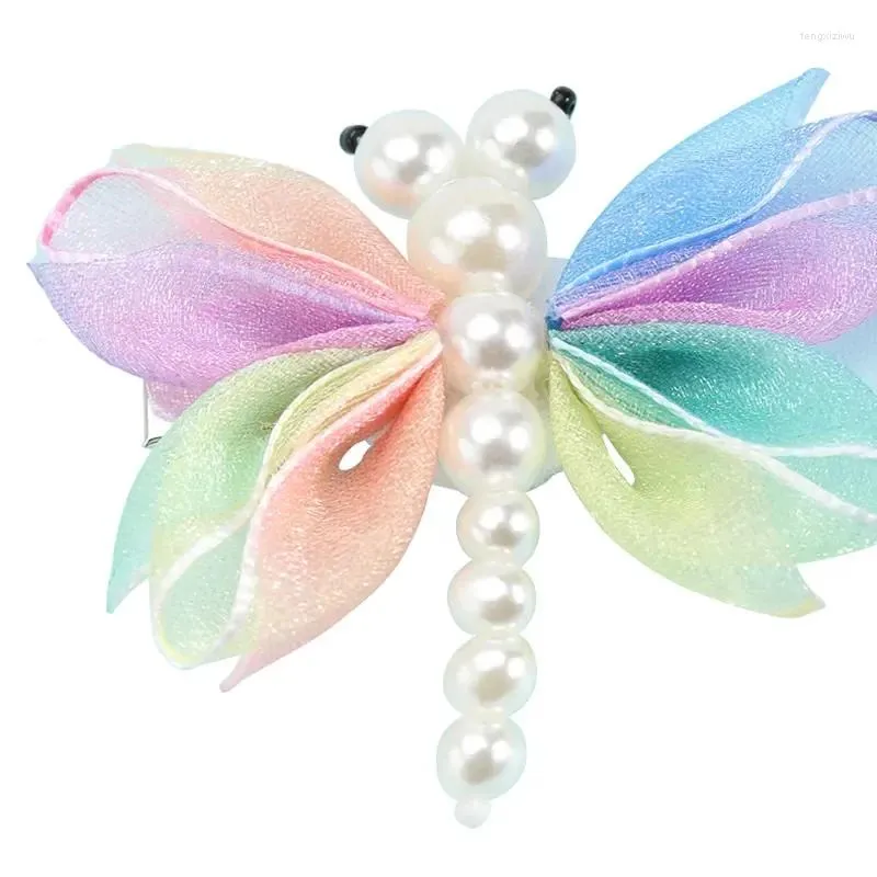 Hair Accessories For Headwear Girls Summer Cute Ornament Clip Kids Sweet 2Pcs Pearl Butterfly Pins Clips Barrette