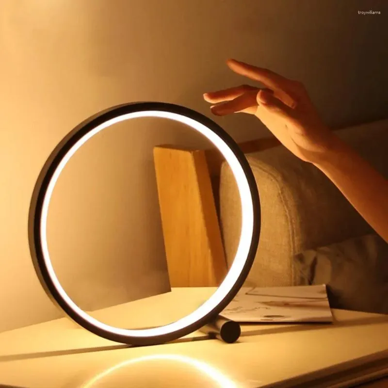 Bordslampor LED -lampan USB Desk Light Touch Dimble Bedside 3 Colors Night Decoration Reading Study 15cm 25cm