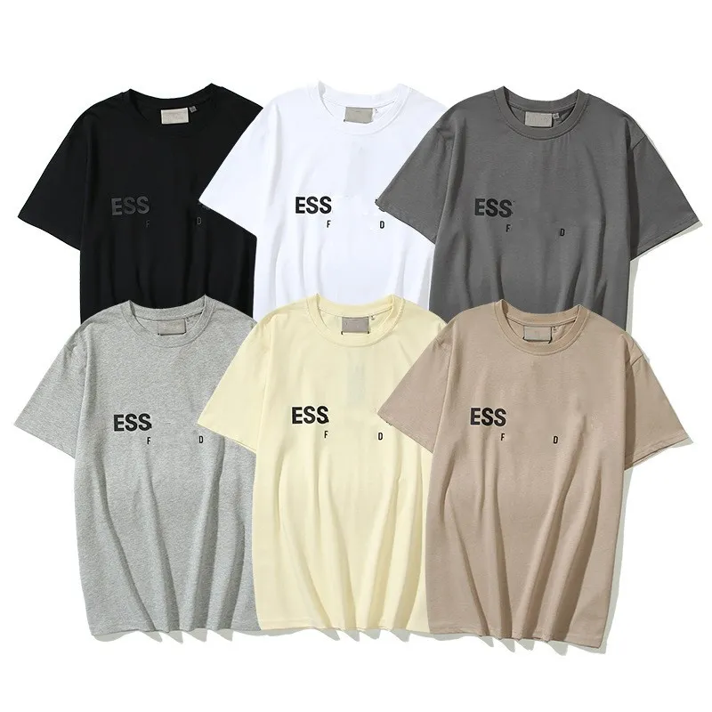 Hommes T-shirts Hommes Femmes T-shirts D'été Lâche Surdimensionné T-shirts Mans Casual Poitrine Lettre Chemise Rue Shorts Manches Vêtements CH829