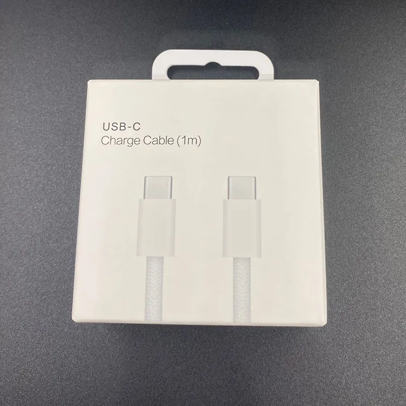 OEM Quality 60W PD Cables for iPhone 15 Fast Charging 1m 3FT USB C to Type C Braided Cable Charging Cords Quick Charger Cord iPhone Cable 15 Plus Pro Max