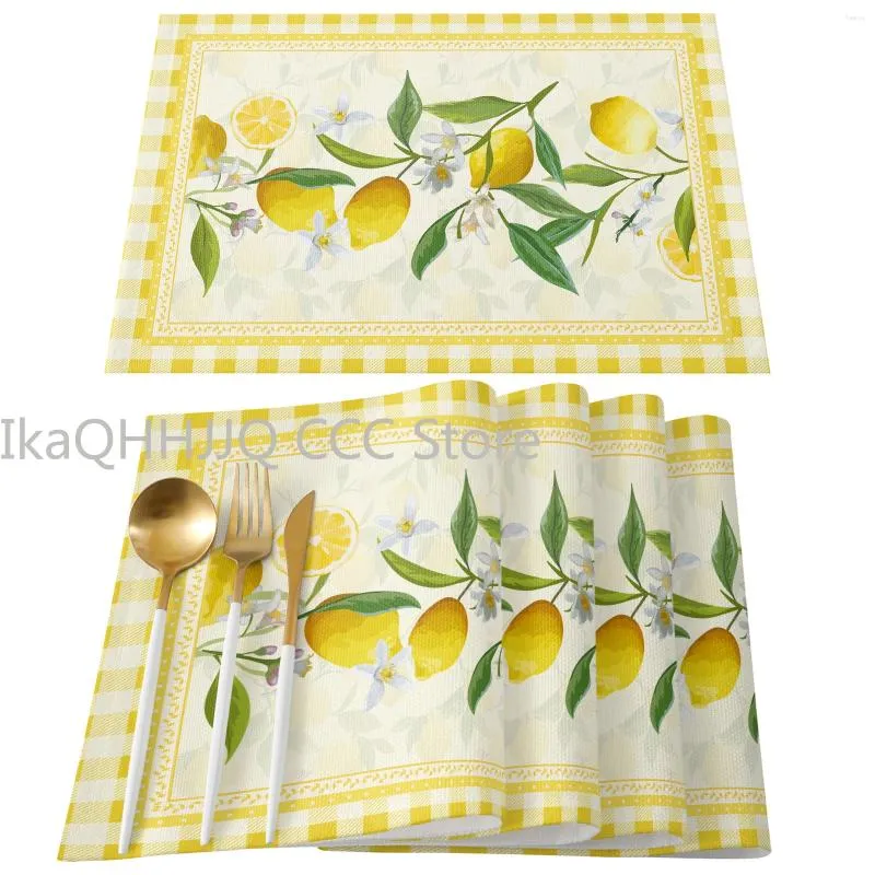 Bord mattor sommar pastoral stil placemat för matbordsbord kök maträtt mattan bänk heminredning