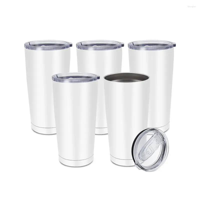 Muggar PROMOTION Håll kallt resevakuumisolerad regelbunden kaffemugg 20oz tumbler sublimering te vatten kopp med glidlock