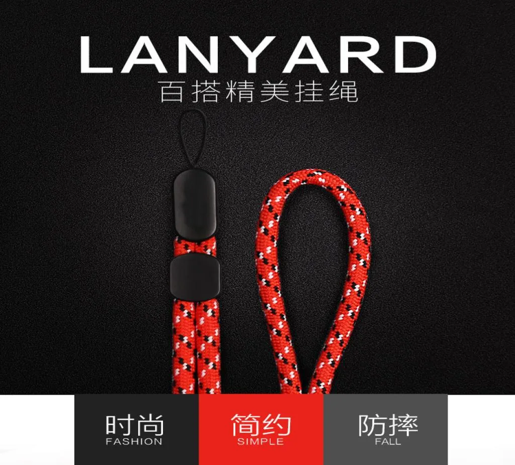 Wrist Straps Hand Lanyard for iPhone 7 8 Xiaomi Redmi 4X USB Flash Drives Keys PSP Phone badgehouder keycord Short 300pcslot6636360