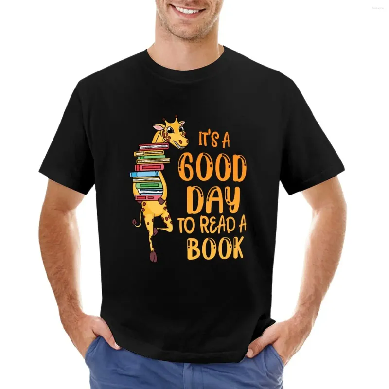 Herrpolos Det är en bra dag att läsa bok t-shirt söta toppar kort ärm tee