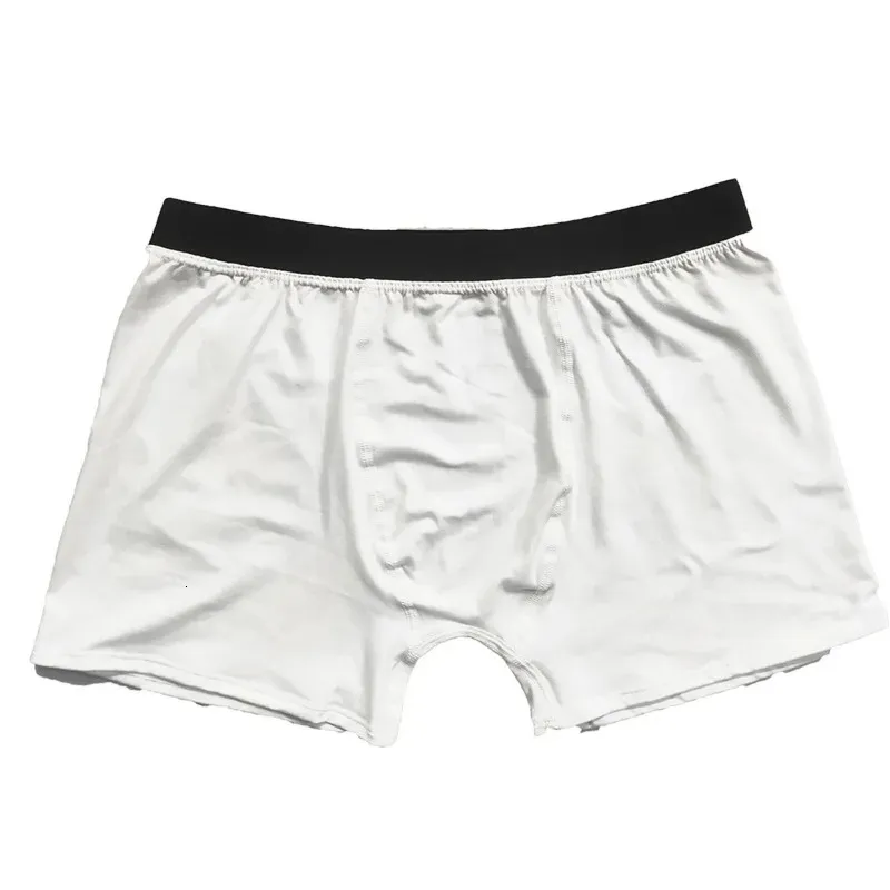 5 peças cuecas boxer sublimação diy branco poliéster em branco para dia dos namorados e dia dos pais tamanho S2XL 240103