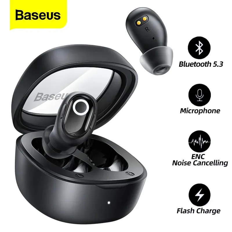 Auricolari Baseus WM02 Tws Auricolare wireless Bluetooth 5.3 Cuffie Auricolari wireless veri per Iphone 13 Pro Max Auricolari vivavoce