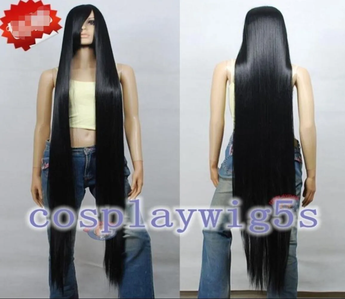 Schwarz 80CM 100CM 150CM 200CM Lange Gerade Anime Cosplay Party Perücke Haargtgtgt Neues Hochwertiges Modebild 2616639