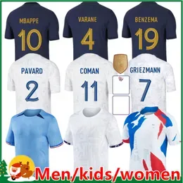 French Club Full Sets 2023 BENZEMA Soccer Jerseys 2024 GIROUD MBAPPE GRIEZMANN SALIBA PAVARD KANTE Maillot De Foot Equipe Maillots Men Women