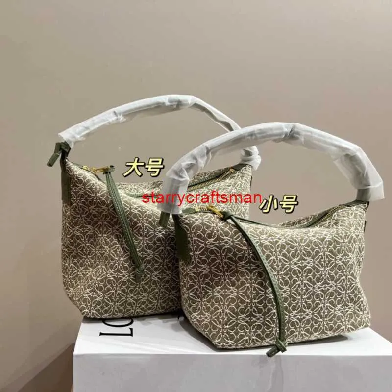 Cubi Sacs bandouli re Loewies Sac main pour femme 2024 Nouveau Luo Family Cubi Lunch Box Sac Bento Sac Niche Jacquard Broderie Sac main sous les