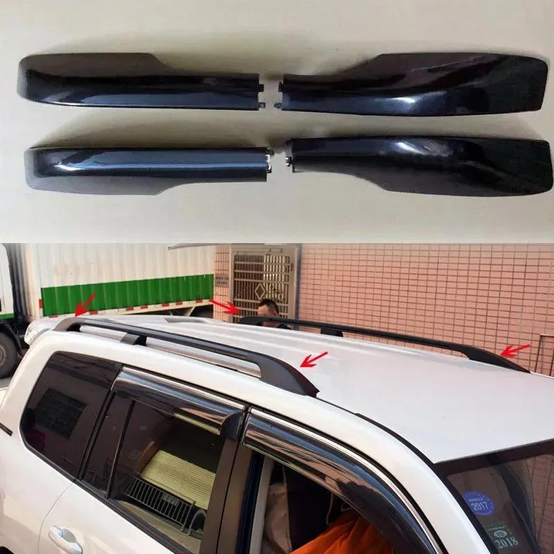 Accessories For Toyota Land Cruiser LC200 20082016 ABS Black Roof Rack Luggage Cover Trim