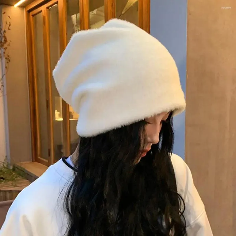 Berets Comfortable Plush Hat Super Soft Korean Style Women's Imitation Pile Autumn Winter Outdoor Warm