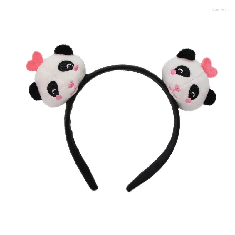 Haarschmuck, 10 Stück, modisch, niedliches Herz, gefüllter Panda, Haarbänder, fester Tierkopf, harte Stirnbänder, Prinzessin Kopfbedeckung, Boutique