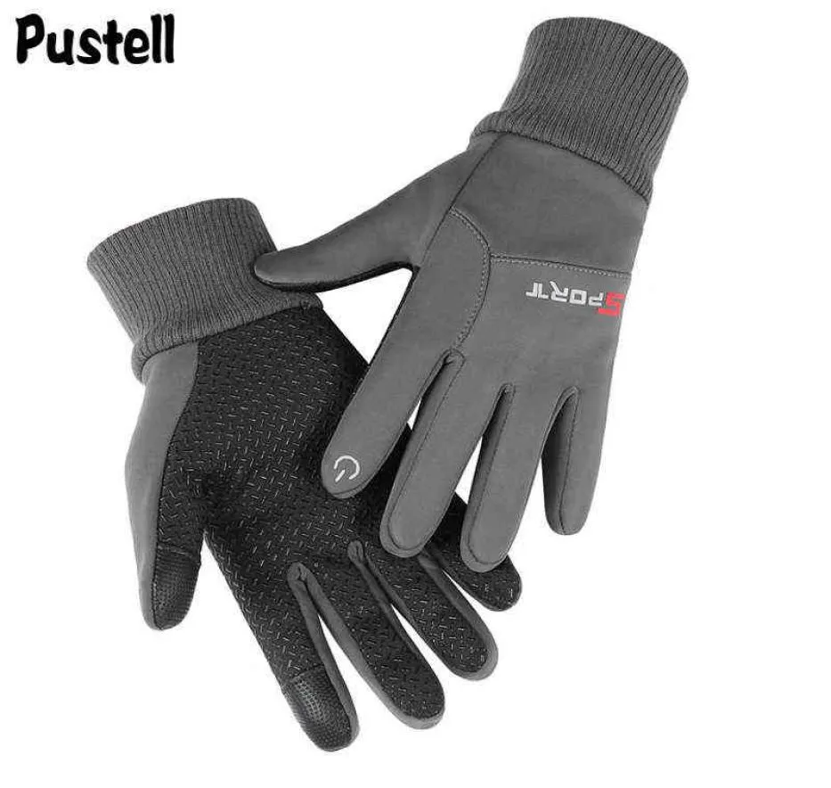 Men Gloves Autumn Touch Screen Sport Running Full Finger Windproof AntiSlip Cycling Riding Fashion Warm Outdoor Driving Gloves J223182366