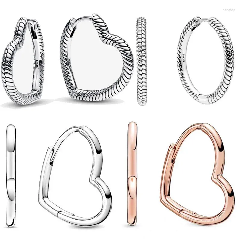 Orecchini Pendenti A Cerchio Cuore In Argento 925 - Effetto Vintage Annerito, Per Donna E Ragazza, Larghezza 40x14mm, Peso 7.3g