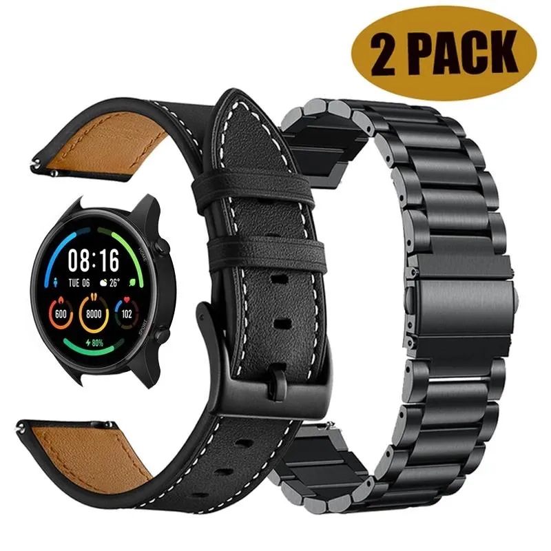 Orologi cinturino in metallo per Xiaomi Watch S1 braccialetto intelligente attivo cinturino in vera pelle per Xiaomi Mi Watch Color 2 sostituisci Blet