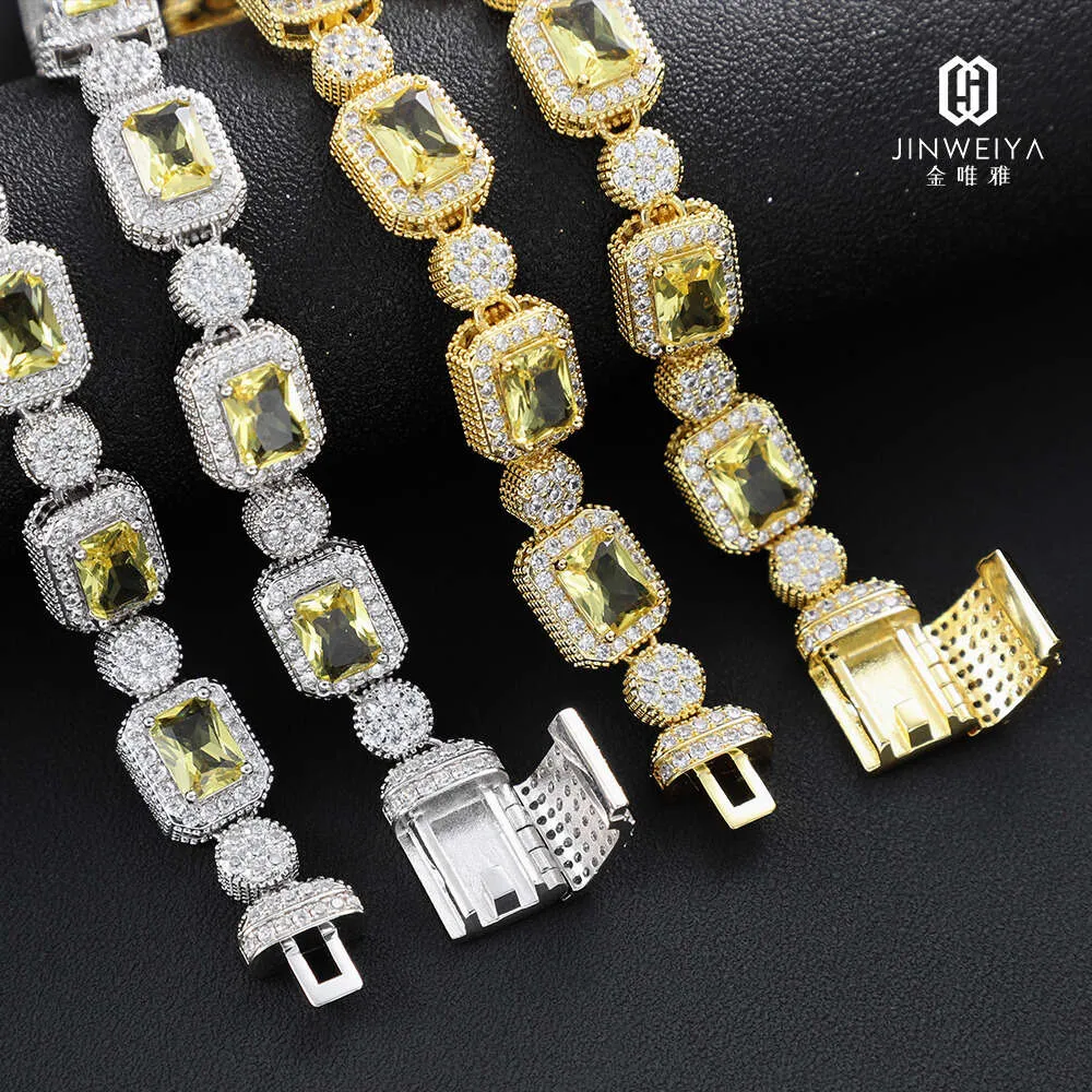 JWY Wholesale Jewelry Necklace Hip Hop Brass Zircon Luxury Necklace Iced Out Men Chains